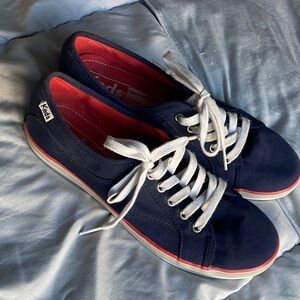 Keds Dark Blue Sneakers with Red Accents